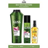 Gliss Bio-Tech 360 Ml+Durulanmayan Sıvı Saç Kremi 200 Ml+Oil Elixir Yağ Iksiri - 1