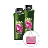 Gliss Bio-Tech güçlendirici Şampuan 525 ml x 2 Adet + Plaj Çantası