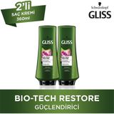 Gliss Bio-Tech Onarıcı Saç Kremi 2'li Set 360 ml Yıpranmış Saçlar İçin Güçlendirici