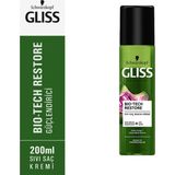 Gliss Bio-Tech Restore Sıvı Saç Kremi 200 ml Hassas ve Yıpranmış Saçlar İçin Güçlendirici