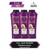 Gliss Full Hair Wonder Dökülme Karşıtı Şampuan 400 mlx3 Adet