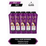 Gliss Full Hair Wonder Dökülme Karşıtı Şampuan 400 Mlx5 Adet