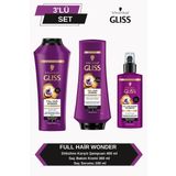 Gliss Full Hair Wonder Dökülme Karşıtı Şampuan 400ml + Saç Kremi 360ml + Saç Serumu 100 ml