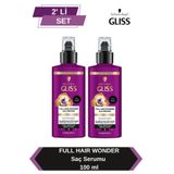Gliss Full Hair Wonder Dökülme Karşıtı Sıvı Saç Bakım Serumu 100 ml x 2 Adet