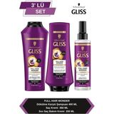 Gliss Full Hair Wonder Şampuan 400ML + Saç Kremi 360ML + Sıvı Saç Kremi 200 ml