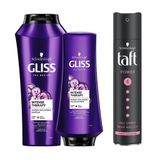Gliss Intense Therapy 500 ml Şampuan + Intense Therapy 360 ml Saç Kremi + Taft Power Kaşmir 250 ml Saç Spreyi