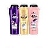 Gliss Intense Therapy 500 ml Şampuan + Ultimate Oil Elixir 500 ml Şampuan + Split Hair Miracle 500 ml Şampuan