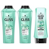 Gliss Nutribalance Repair 2x360 ml Şampuan + Nutribalance Repair 360 ml Saç Kremi