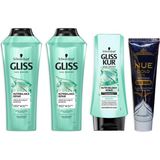 Gliss Nutribalance Repair Şampuan 360ML X2 + Gliss Nutribalance Repair Saç Kremi 360ML + Nue Gold Maske Hediyeli