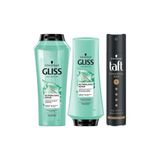 Gliss Nutribalance Repair Şampuan 500 ml + Saç Kremi 360 ml + Taft Powerful Age Saç Spreyi 250 ml Seti