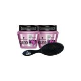 Gliss Serum Deep Repair 2x300 ml Saç Maskesi + Saç Fırçası