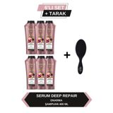 Gliss Serum Deep Repair Onarıcı Şampuan 400 ml x 6 Adet+Tarak