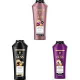 Gliss Seti | Serum Deep Repair Biotin Kompleksi ve Şakayık Çiçeği Özlü Şampuan 400ml x1 + Ultimate Repair Şampuan 400ml x1 + Full Hair Wonder Şampuan 400 ml x1