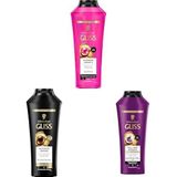 Gliss Seti | Supreme Length Şampuan 400ml x1 + Ultimate Repair Şampuan 400ml x1 + Full Hair Wonder Şampuan 400 ml x1