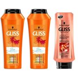 Gliss Sun Protect 2x500 ml Şampuan + Magnificent 400 ml Saç Kremi