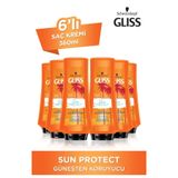 Gliss Sun Protect Güneşe Karşı Koruyucu Saç Kremi, 360 ml, 6'lı Set