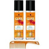 Gliss Sun Protect Sıvı Saç Kremi ve Tarak Seti 3'lü