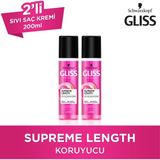 Gliss Supreme Length 2'li Sıvı Saç Kremi 200 ml Uzun Saçlar İçin Çiçek Kokusuyla Koruyucu