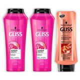 Gliss Supreme Length 2x500 ml Şampuan + Magnificent 400 ml Saç Kremi