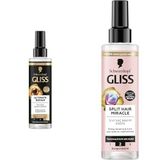 Gliss Ultimate Oil Elixir Besleyici Sıvı Saç Bakım Kremi 200 ml + Gliss Split Hair Miracle Kırık Uçları Mühürleyen Sıvı Saç Bakım Kremi 200 ml