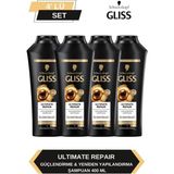 Gliss Ultimate Repair 400 ml x 4'lü Set Dengeleyici Antialerjik Saç Bakım Şampuanı