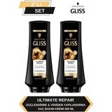 Gliss Ultimate Repair Güçlendirici Saç Bakım Kremi 360 ml x 2'li Set Pürüzsüzleştirici Etki