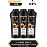 Gliss Ultimate Repair Güçlendirici Şampuan 400 ml x 3'lü Set