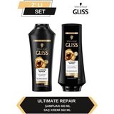 Gliss Ultimate Repair Şampuan 400ml + Saç Kremi 360ml