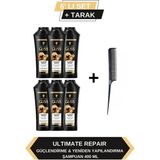 Gliss Ultimate Repair Şampuan Güçlendirici Etki 400 ml X6 Adet + Tarak Hediyeli