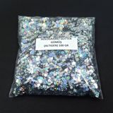 Glitter Epoksi Süsleme Pulu Hologramlı Nail Art Makyaj Altıgen Sim Gümüş 100 gr - 100 gram - PAKET