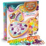 Glittery Garden Mozaik El Sanatları Seti - Cam Karolarla Kendi Bardak Altlığınızı Süsleyin. Doğum Günü Hediyesi, Eğlenceli Kendin Yap Sanat ve El Sanatları Malzemeleri. Kızlar, Çocuklar ve Gençler