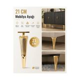 Global 21 Cm - ALEMİNYUM- KLAS ayak Gold Kaplama --- Mobilya TV Ünitesi Koltuk Takımı Konsol Sehpa Berjer Puf Ayakları ÖMÜR BOYU KIRILMAMA GARANTİLİDİR