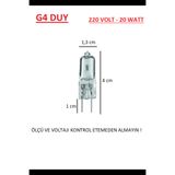 Global 220v 20 Watt Iğne Ayak Halojen Ampül (Ölçü ve Voltaj Kontrol Ediniz)
