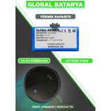 Global Batarya Anker Eufy Robovac 11S Uyumlu Akıllı Robot Süpürge Bataryası 14.4v 3200mAh Pil Li-ion (Yüksek Kapasite)