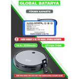 Global Batarya Fakir Robert Iı Rs 710 Uyumlu Akıllı Robot Süpürge Bataryası 14.4V 3200MAH Li-Ion Pil (Yüksek Kapasite)