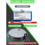 Global Batarya Fakir Robert Iı Rs 710 Uyumlu Akıllı Robot Süpürge Bataryası 14.4V 3500MAH Li-Ion Pil (Ultra Kapasite)