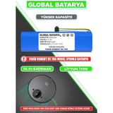 Global Batarya Fakir Robert Rs 780 Uyumlu Robot Süpürge Bataryası 14.4V 6400MAH Li-Ion Pil (Yüksek Kapasite)
