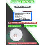 Global Batarya Homend Alex Laser Pro+ 1283H Akıllı Robot Süpürge Bataryası 14.4V 2600MAH Li-Ion Pil (Orijinal Kapasite)