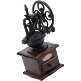 Global Dünya Gümrük Nostaljik Ahşap Manuel Kahve Değirmeni Çekirdek ve Baharat Öğütücü Retro El Değirmeni