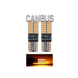 Global Dünya Gümrük T10 Turuncu Dipsiz Park Ampulü 24 LED Canbus Arıza Yakmaz W5W (2'li Takım)