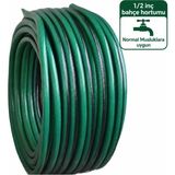 Global Industrial Bir Metre Örgülü Bahçe Hortumu Yarım Parmak 1/2”inç Normal Musluklara Uygun - 1 m