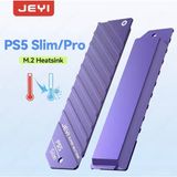 Global Jeyı Ps5 Slim/pro SSD Soğutucu Playstation 5 Slim/pro Nvme Için M.2 2280 SSD Soğutucu Kapağı 2'si 1 Arada Soğutma Toz Geçirmez.yüksek Performanslı Ps5 Slim/ps5 Pro - Mor