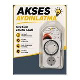 GLOBAL KENDAL ELEKTRİK Global KT287A Mekanik Zaman Saati 24 Saat Programlanabilir Priz Tipi Analog Timer