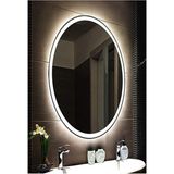 Global Led Mirror 35X55 cm Kumlamalı Elips Ledli Ayna Banyo Aynası Dekoratif Ayna Boy Ayna Salon Duvar Ayna