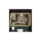 Global Led Mırror 40X55 Cm Dokunmatik Tuşlu Buğu Çözücü Ledli Banyo Aynası Dekoratif Ayna