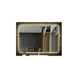 GLOBAL LED MIRROR 40x55 cm Dokunmatik Tuşlu Ledli Ayna Banyo Aynası Dekoratif Ayna Boy Ayna Salon Duvar Ayna