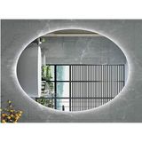 Global Led Mirror 40X60 cm Elips Ledli Ayna Banyo Aynası Dekoratif Ayna Boy Ayna Salon Duvar Ayna