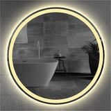 Global Led Mirror 45 cm Kumlamalı Ledli Yuvarlak Ayna Banyo Aynası Dekoratif Ayna Boy Ayna Salon Duvar Ayna