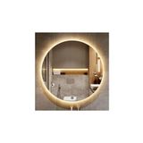GLOBAL LED MIRROR 50 Cm Dokunmatik Tuşlu Yuvarlak Ledli Ayna Banyo Aynası Dekoratif Ayna Boy Ayna Salon Duvar Ayna
