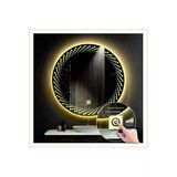 Global Led Mırror 50 Cm Günışığı Ledli Tasarım Kumlamalı Dokunmatik Tuşlu Banyo Aynası Makyaj Aynası Işıklı Ayna